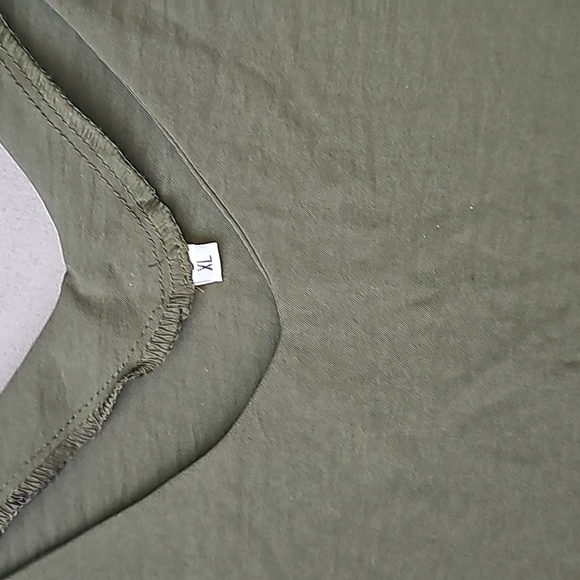 Olive Green Two-piece Set Highwaister Shorts and Top XL - Picture 7 of 8